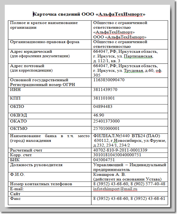 Карточка предприятия ИП образец 2022. Карточка учета основных сведений контрагента. Карточка предприятия ООО образец 2023. Карточка предприятия ИП образец 2023.